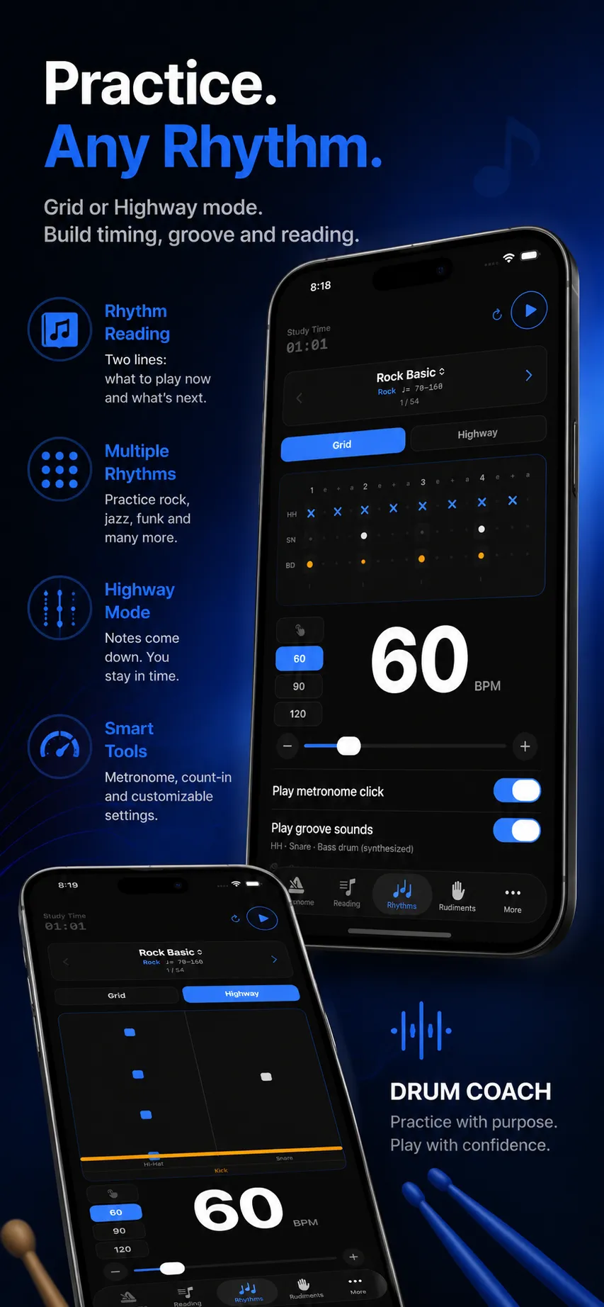 Drum Coach App Store screenshot 3 in English