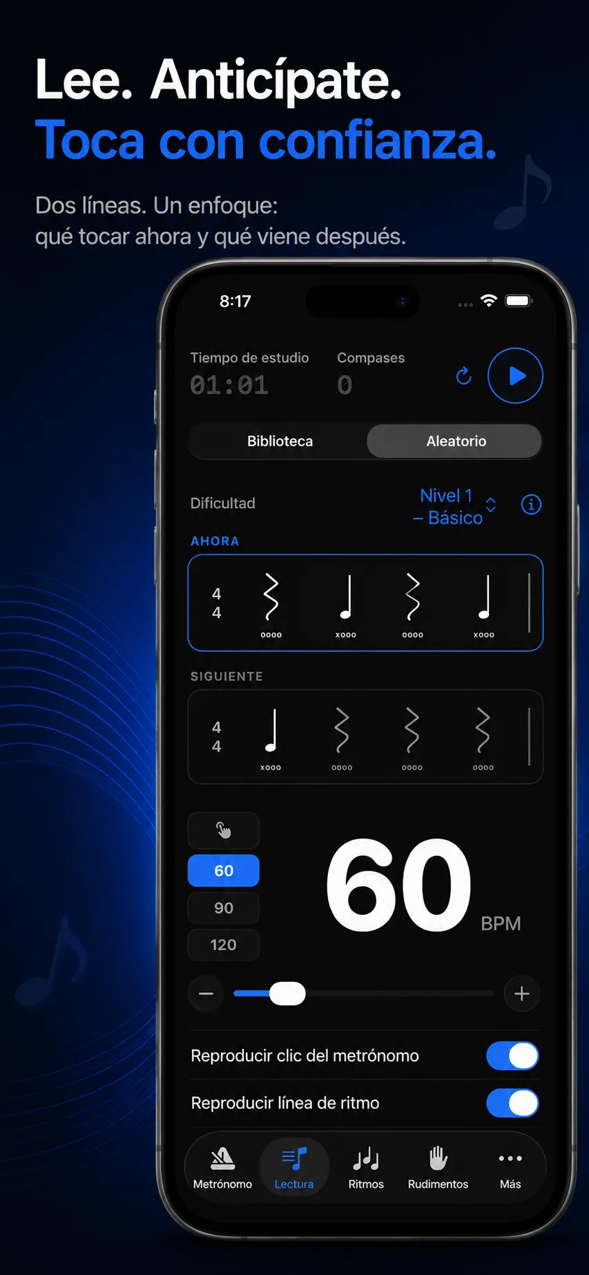 Screenshot de App Store de Drum Coach 4 en español
