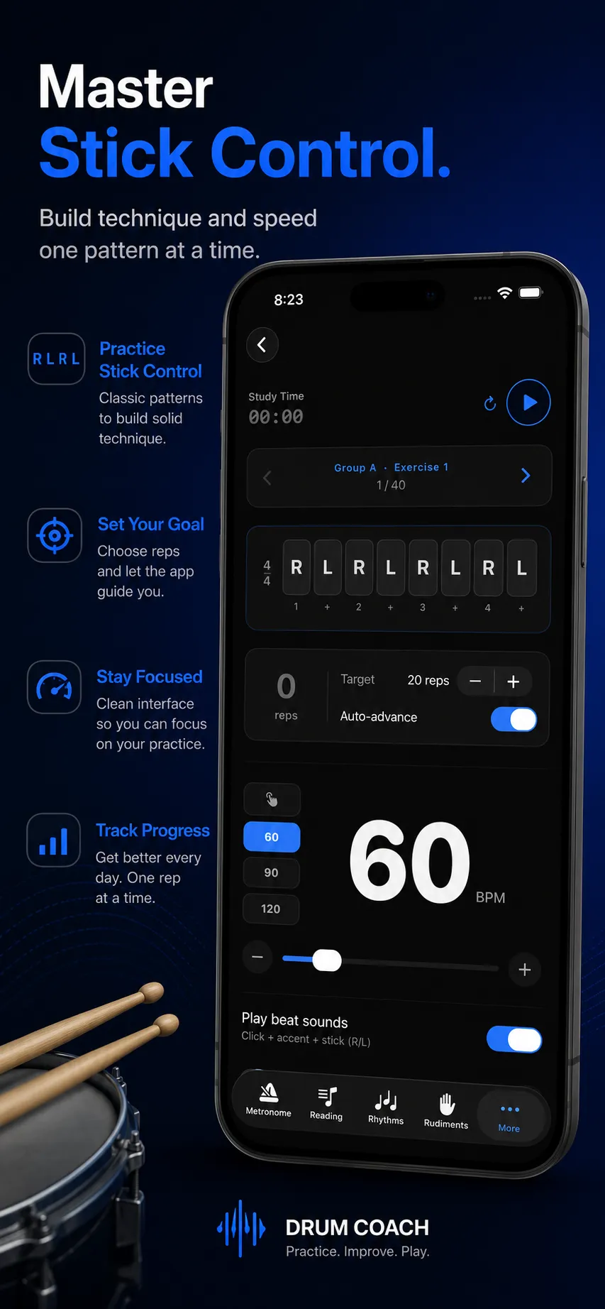 Drum Coach App Store screenshot 5 in English